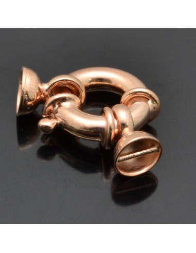 Moschettone chiusura con coppette 6 mm in argento 925%
