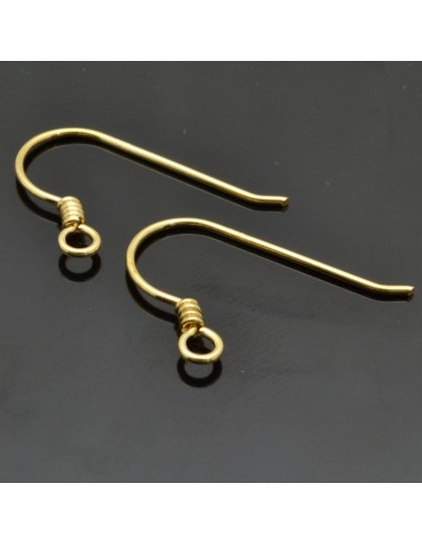 Ganci per Orecchini in Argento 925 con Placcatura Oro 16x23mm 10pz