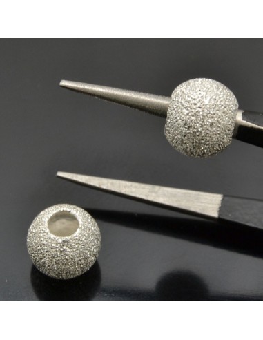 Perle Distanziatori Inframezzi diamantate 7x5 mm 5pz in argento 925%