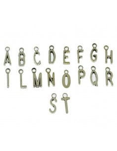 Ciondoli Charm lettere in metallo 16X8 mm 10 pz. Gioie d'Oriente