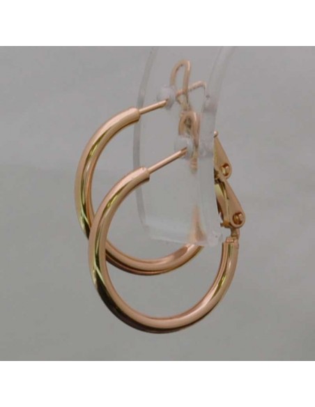 Orecchini a cerchio lisci in ottone oro 18K varie misure 1 paio Gioie d'Oriente
