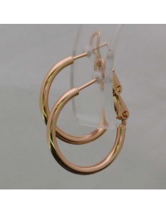 Orecchini a cerchio lisci in ottone oro 18K varie misure 1 paio Gioie d'Oriente 2