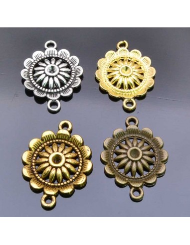 ciondoli connettori forma fiori bigiotteria bracciale 20 mm 4pz