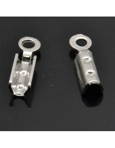 Terminali per cordoncino 10x3 mm in argento 925% 10pz