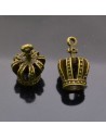ciondolo corona PENDENTE charms corona bronzo 12x22 mm 2pz per bigiotteria