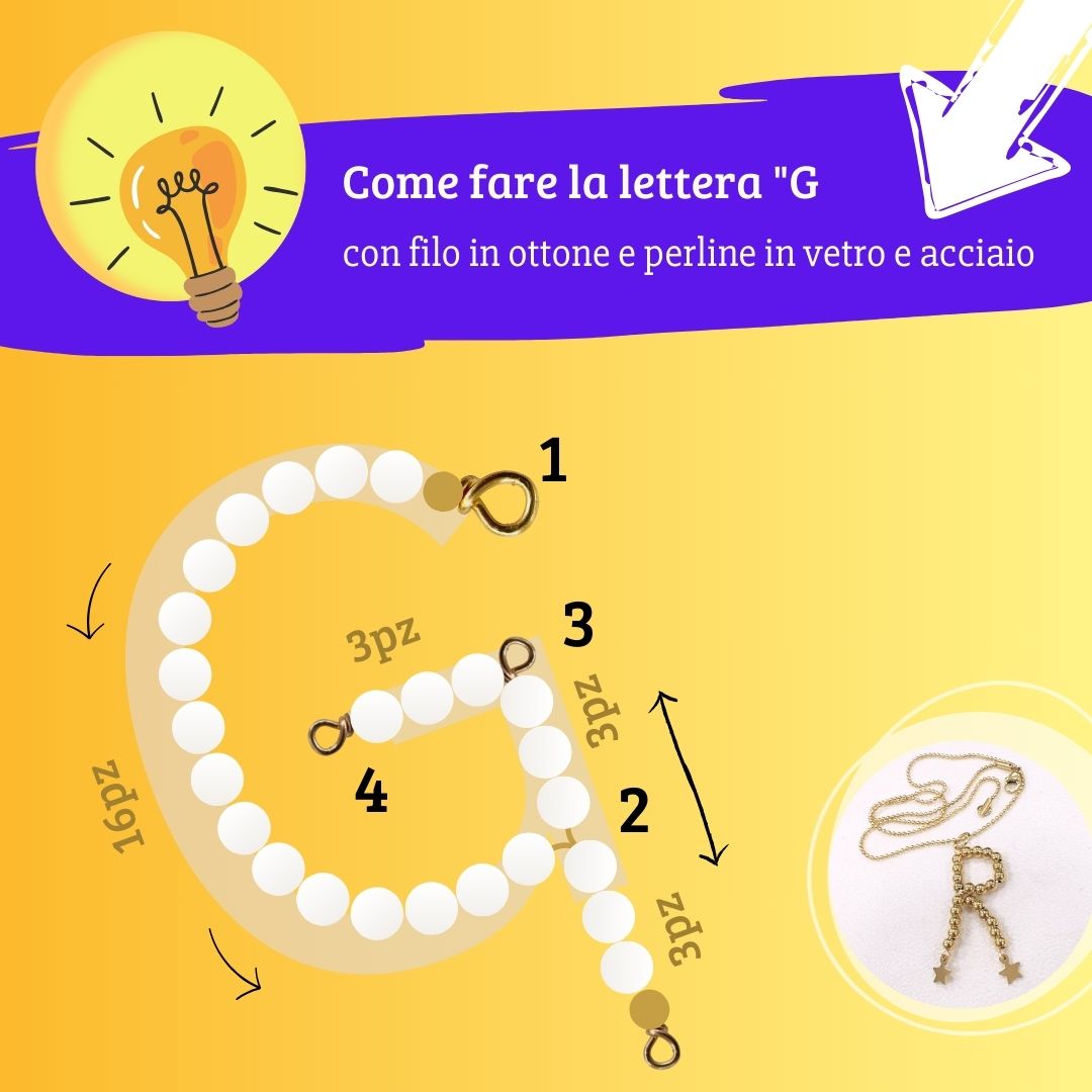 come fare ciondolo lettera G